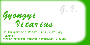 gyongyi vitarius business card